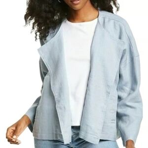 Eileen Fisher | 100% Organic Linen Drape Front Jacket